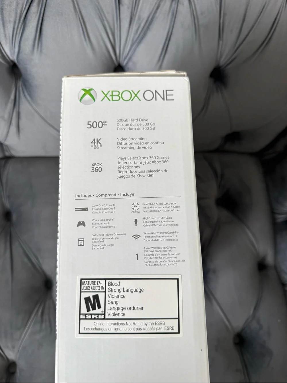 Microsoft Xbox One S 500GB Console White Complete in Box w/ Wireless Controller